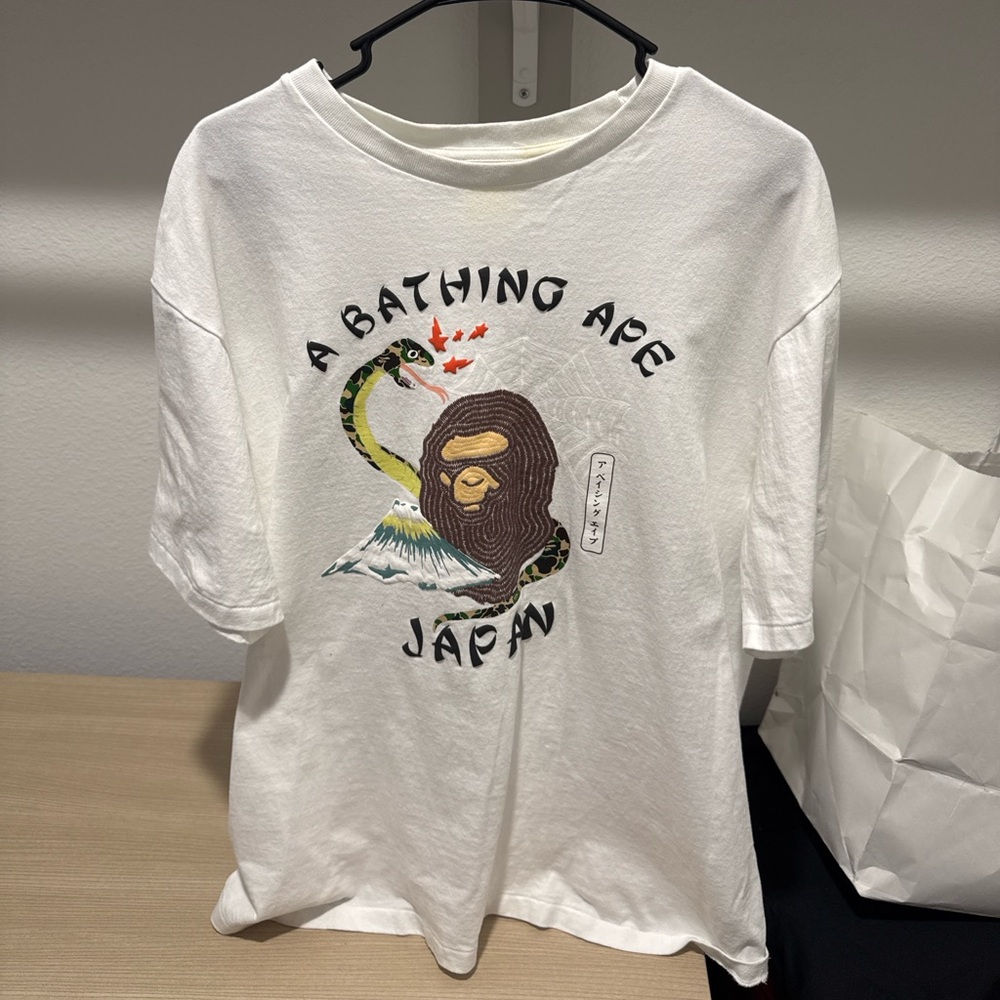 A Bathing Ape White Graphic T-Shirt